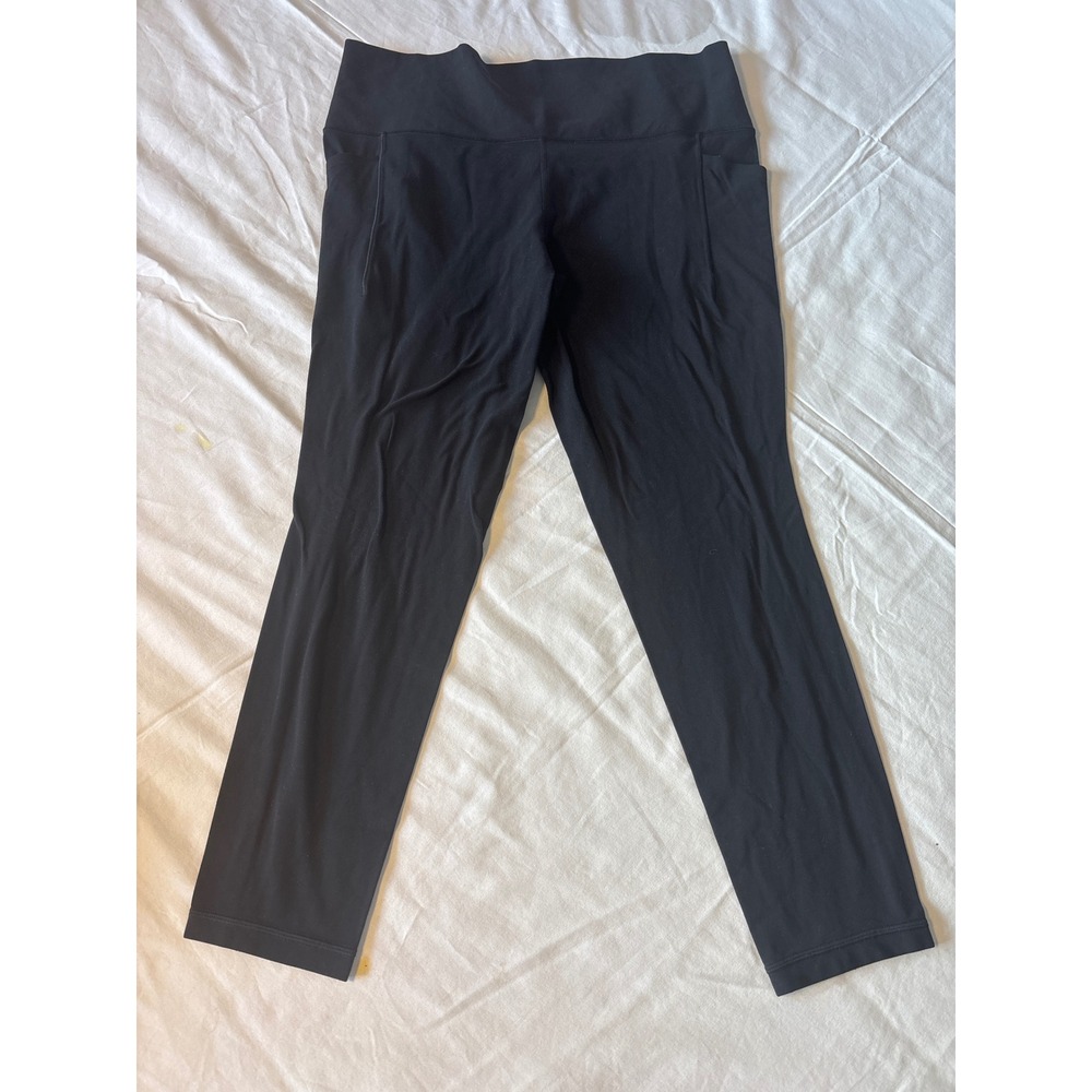 Athleta Salutation Stash Tight Leggings Womens XL Black Yoga Pockets